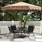 Polyester Auto Tilt Patio Umbrella 10x8.2 ft with Crank and Air Vent